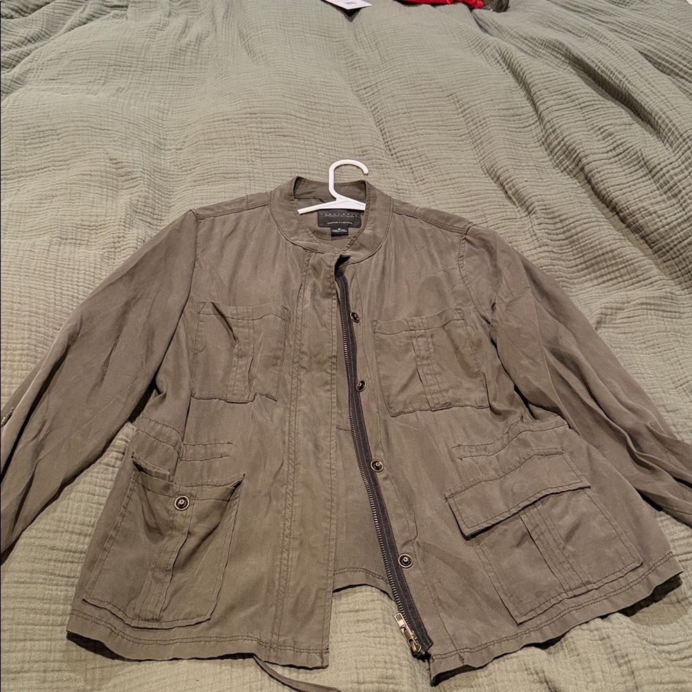 Olive green Utility style Jacket